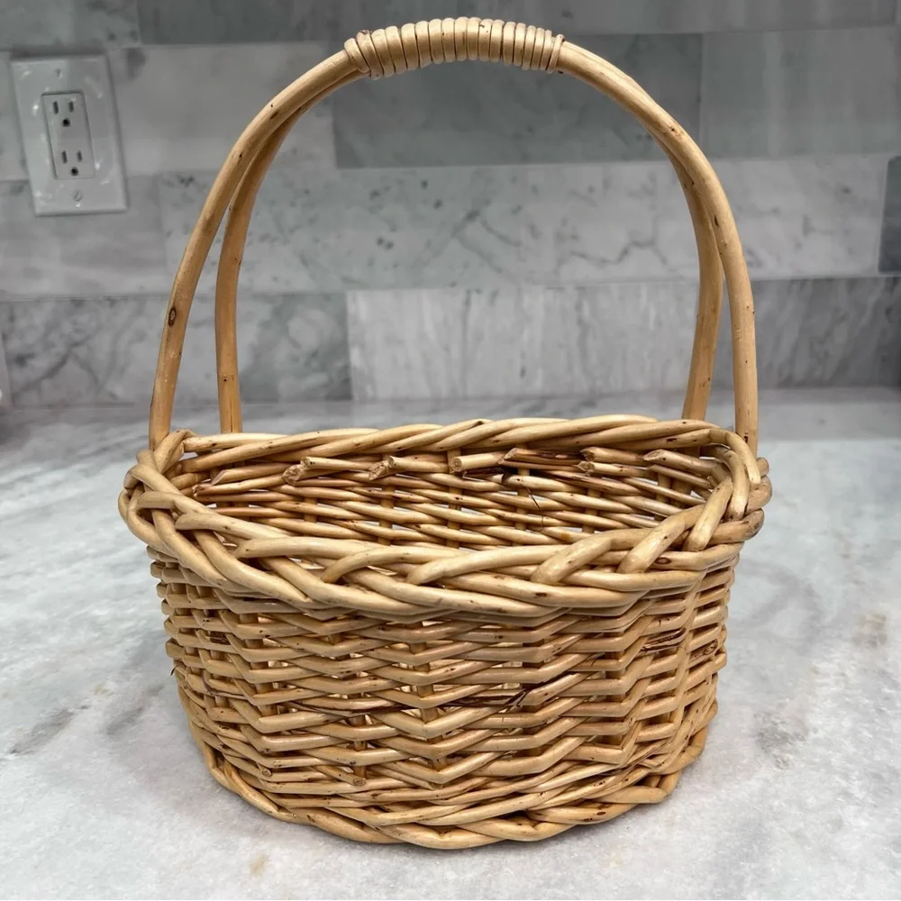 Wicker Basket with Double Handle